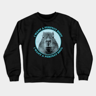 Funny Capybara Meme Crewneck Sweatshirt